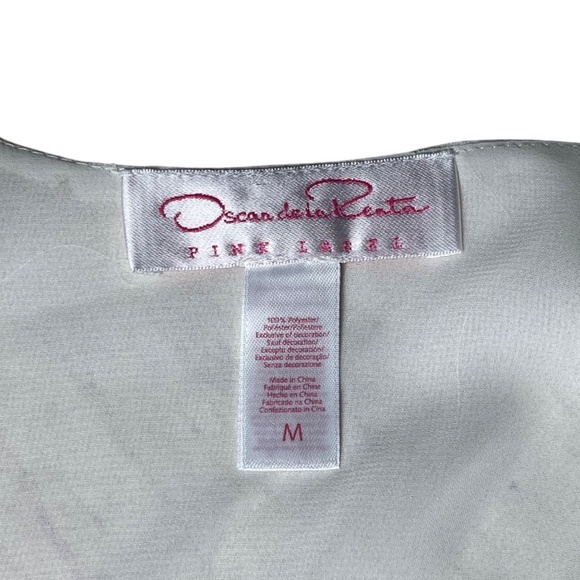 Oscar de la Renta Pink Label Sleeveless Babydoll Chemise Nightgown Ivory Size M - Picture 5 of 7